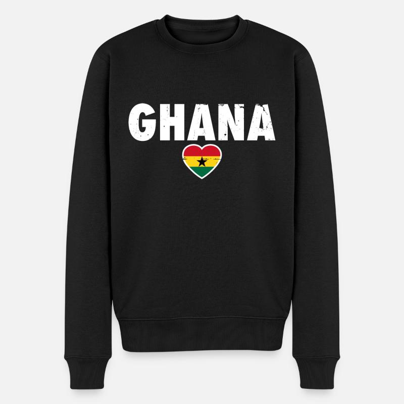 Ghana Drapeau ghanéen Ghanéen - Pull Premium bio Homme - noir