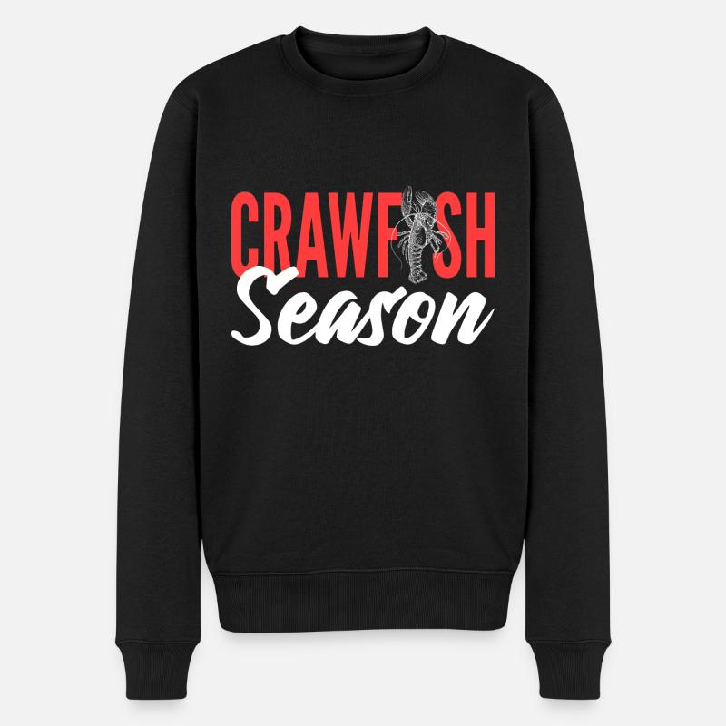 Crawfish Season Fischer - Männer Premium Bio Pullover - Schwarz