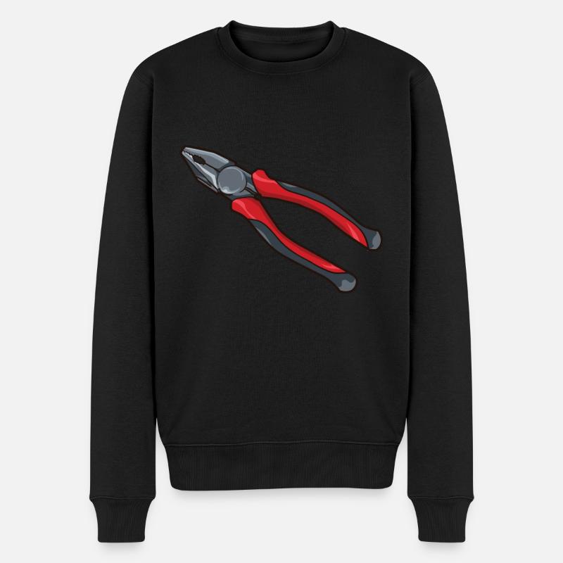 Zange - Männer Premium Bio Pullover - Schwarz