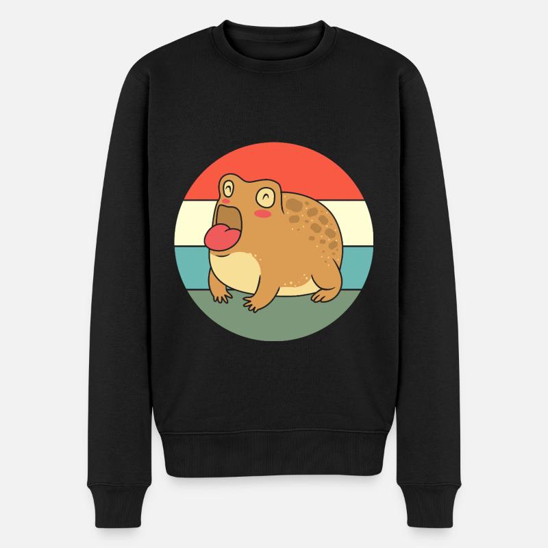 Desert Rain Frog Frosch - Männer Premium Bio Pullover - Schwarz