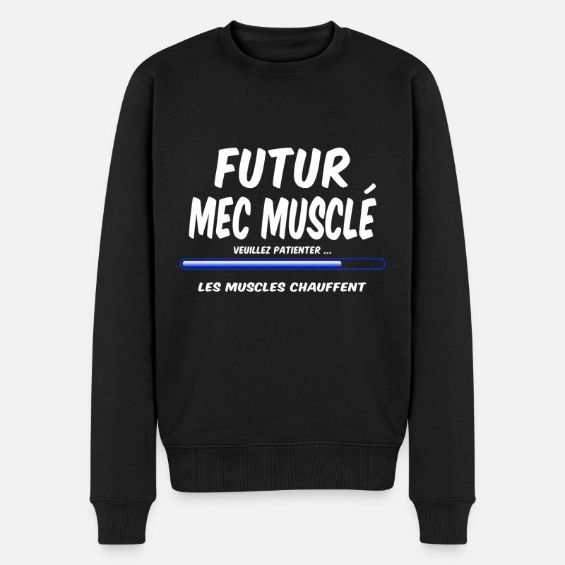 Futur mec musclé muscu musculation - Pull Premium bio Homme - noir