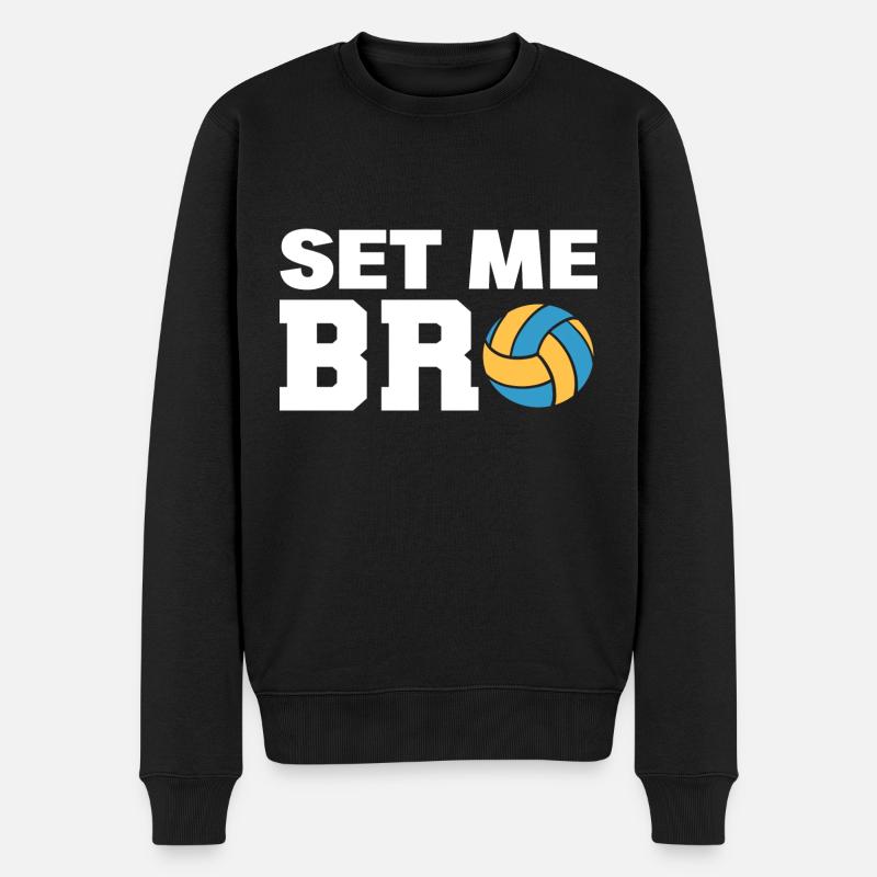 Volleyballspieler Volleyballtrainer - Männer Premium Bio Pullover - Schwarz