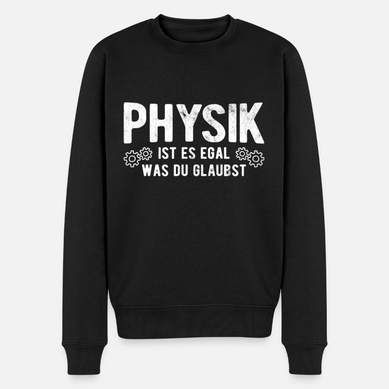 Physik Nerd - Männer Premium Bio Pullover - Schwarz