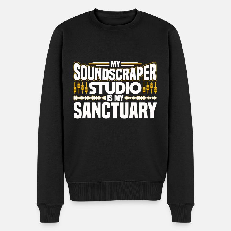 Soundscraper - Männer Premium Bio Pullover - Schwarz