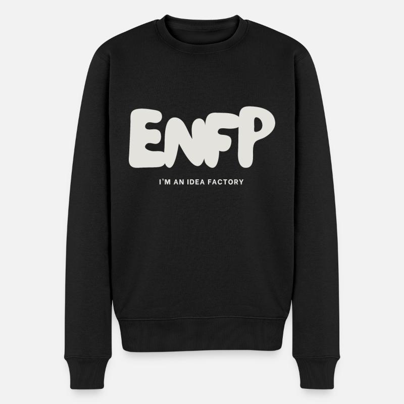 ENFP Myers Briggs MBTI Extrovertierte Persönlichkeit - Männer Premium Bio Pullover - Schwarz