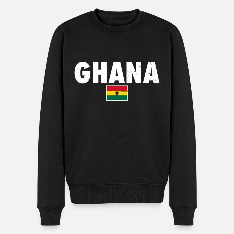 Ghana Drapeau ghanéen Ghanéen - Pull Premium bio Homme - noir