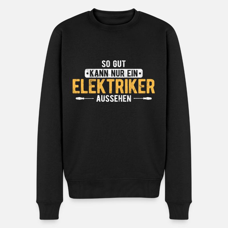 Elektriker Elektrik - Männer Premium Bio Pullover - Schwarz