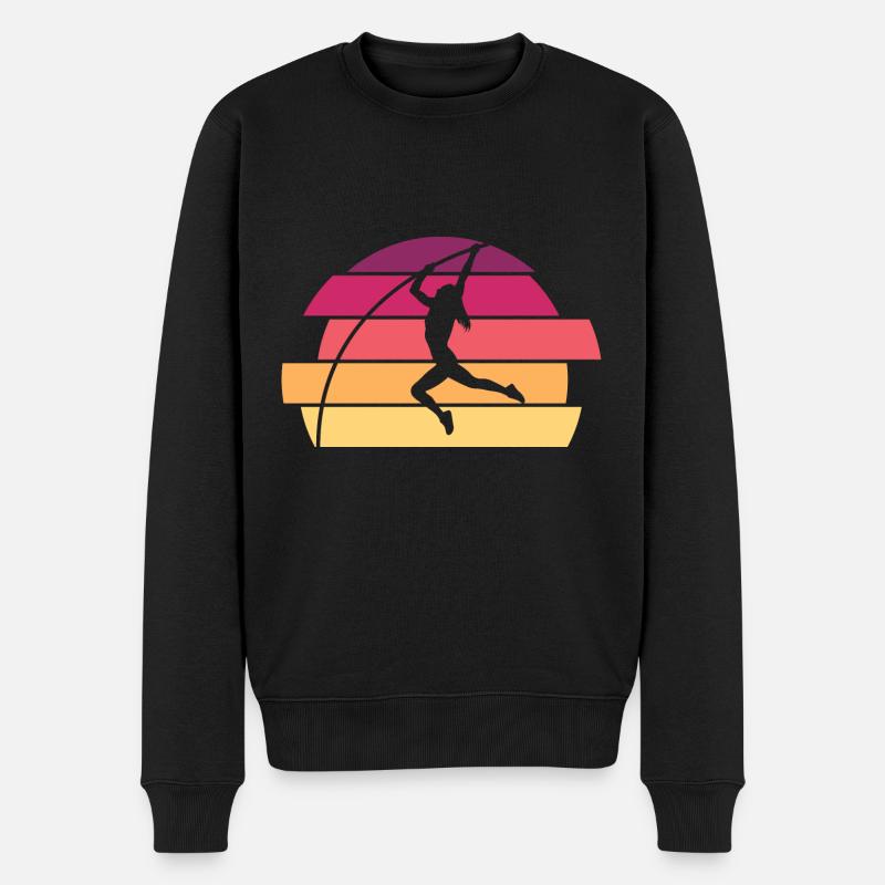 Stabhochspringer - Männer Premium Bio Pullover - Schwarz
