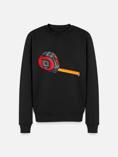 Maßband - Männer Premium Bio Pullover - Schwarz