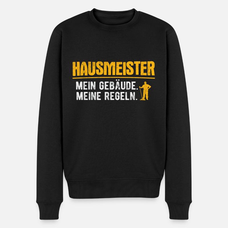 Hausmeister Geschenk - Männer Premium Bio Pullover - Schwarz