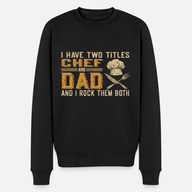 Koch - Männer Premium Bio Pullover - Schwarz