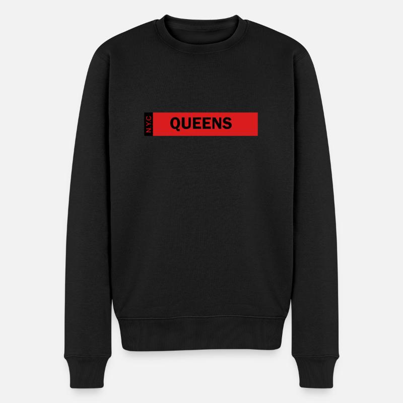 Queens New York T-Shirt - Männer Premium Bio Pullover - Schwarz