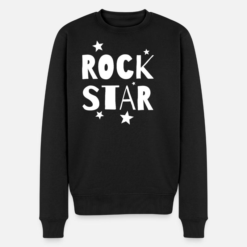 Rock Star - Pull Premium bio Homme - noir