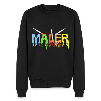 Maler, Zeichner, Handwerker, Künstler - Männer Premium Bio Pullover - Schwarz - Vorne - Nico (187cm)