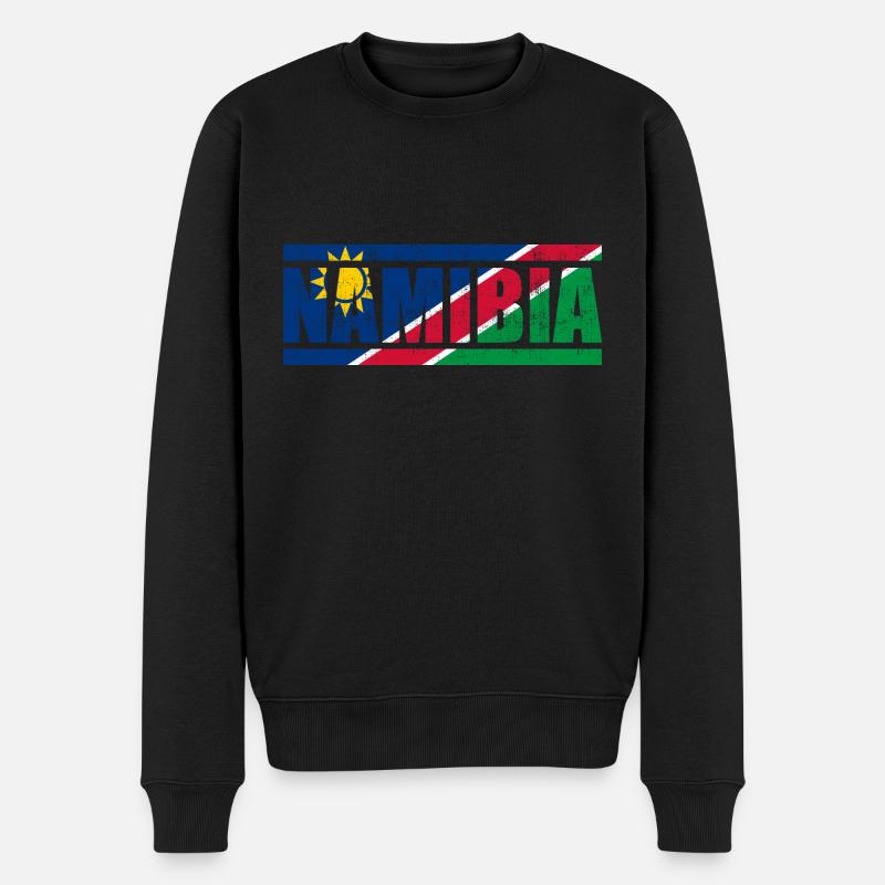 Namibia - Männer Premium Bio Pullover - Schwarz