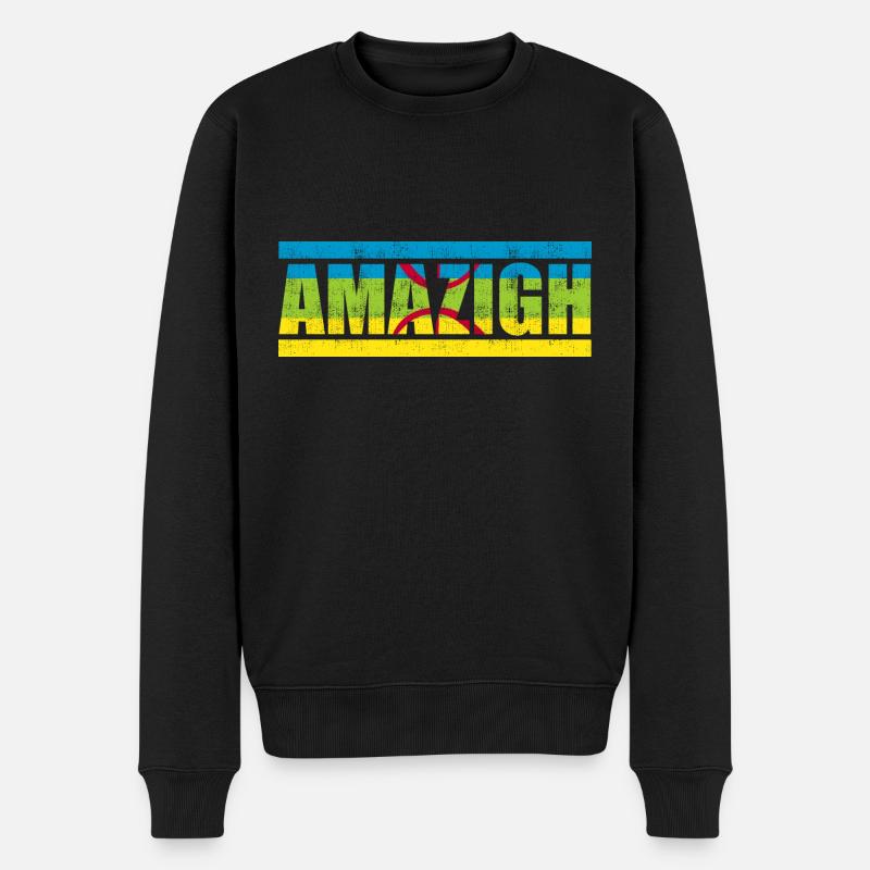 Amazigh - Pull Premium bio Homme - noir