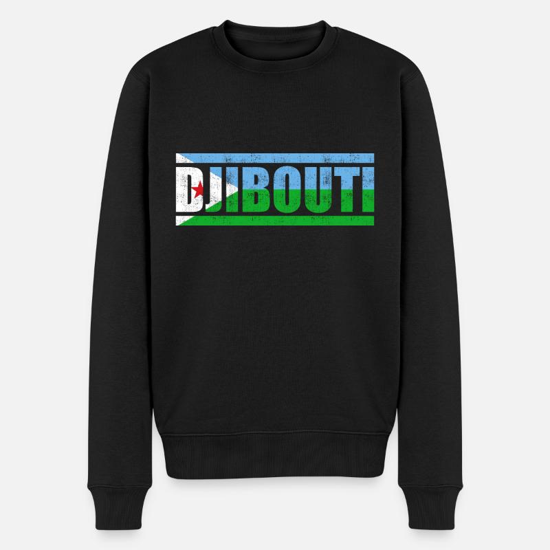 Dschibuti - Männer Premium Bio Pullover - Schwarz