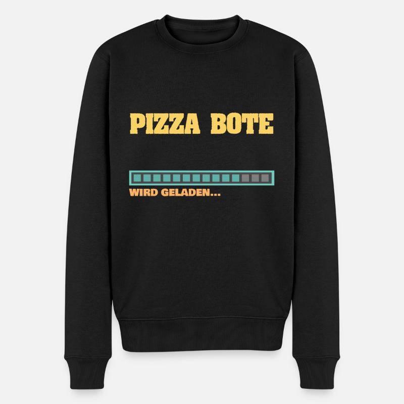 Pizza geladen - Männer Premium Bio Pullover - Schwarz