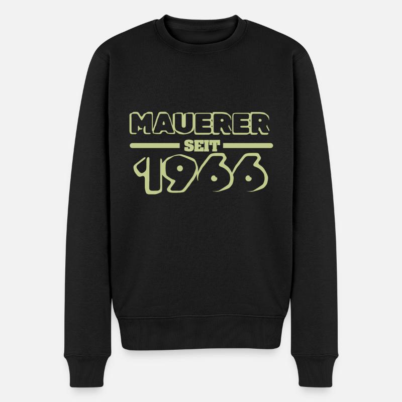 1966 - Männer Premium Bio Pullover - Schwarz
