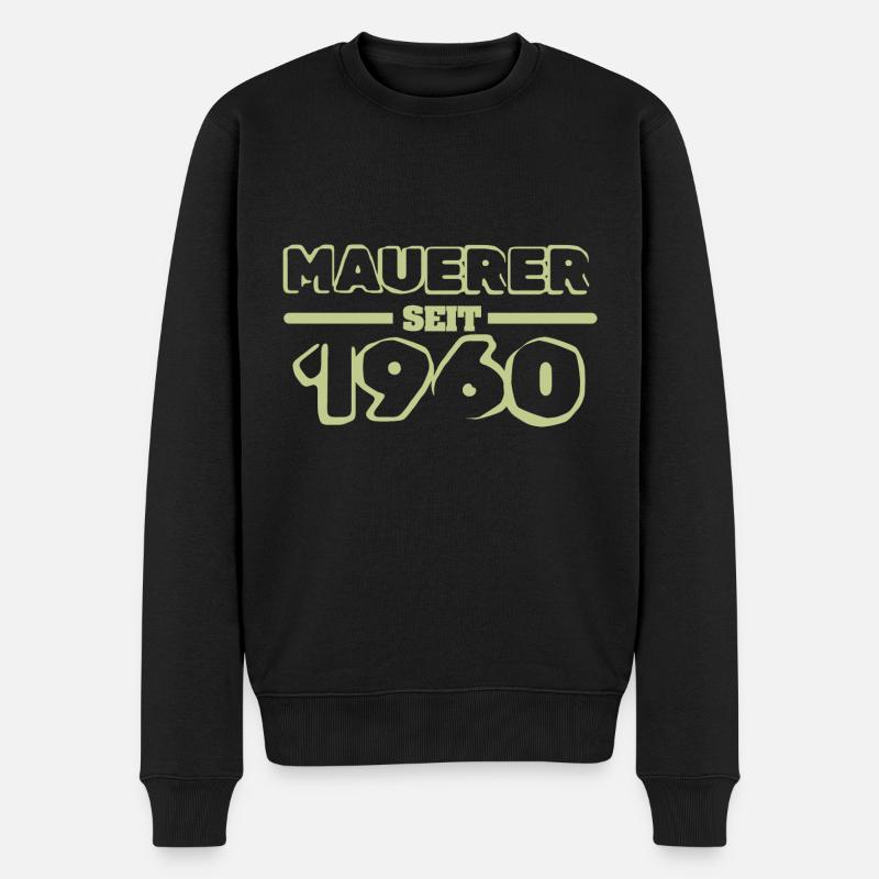 1960 - Männer Premium Bio Pullover - Schwarz