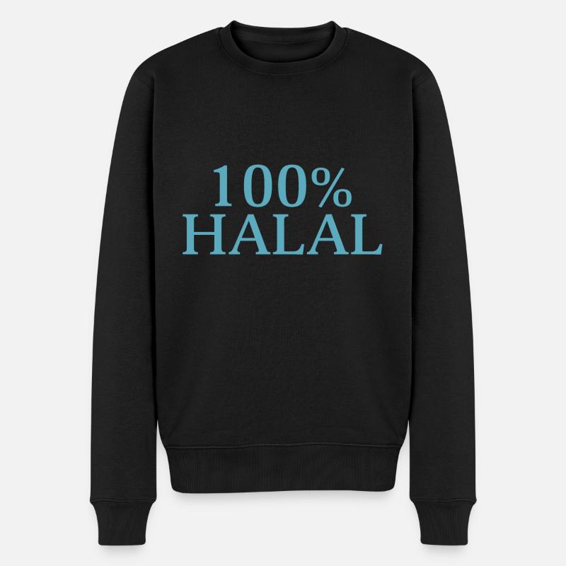 Ramadan Kareem Mubarak 100% Halal Shirt 100% Halal - Pull Premium bio Homme - noir