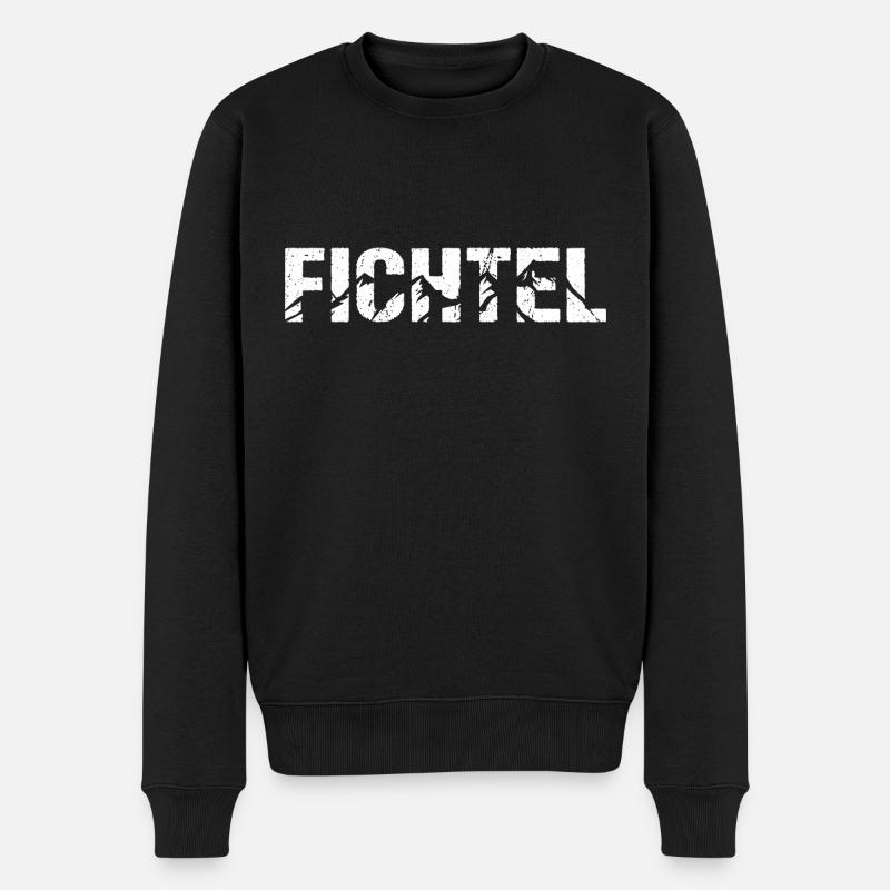 Fichtelberg Oberwiesenthal Berge - Männer Premium Bio Pullover - Schwarz