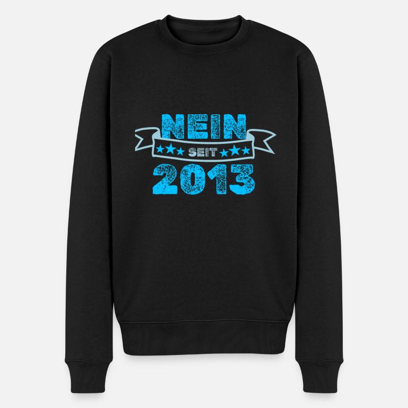 Jahr 2013 - Männer Premium Bio Pullover - Schwarz