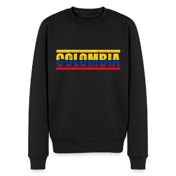 Kolumbien - Männer Premium Bio Pullover - Schwarz - Vorne - Nico (187cm)