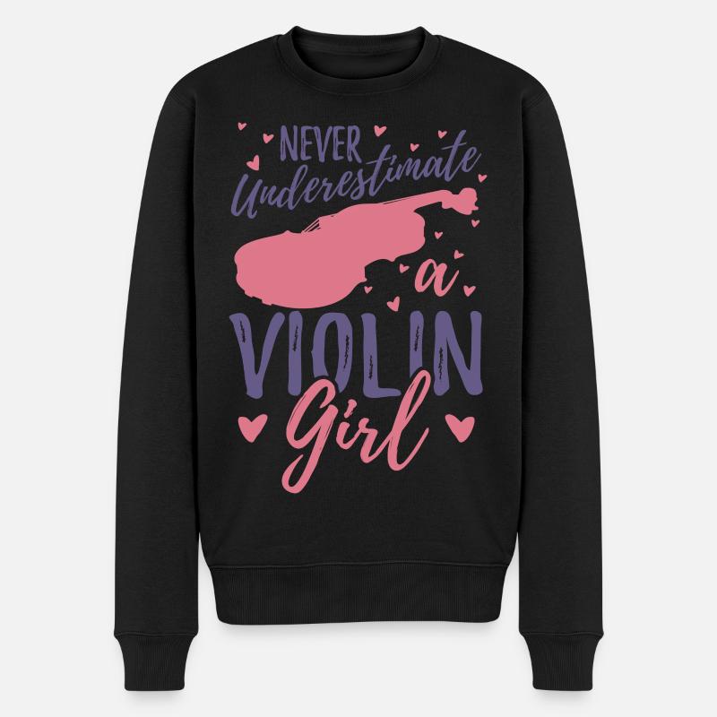 Ne sous-estimez jamais un violoniste - Pull Premium bio Homme - noir