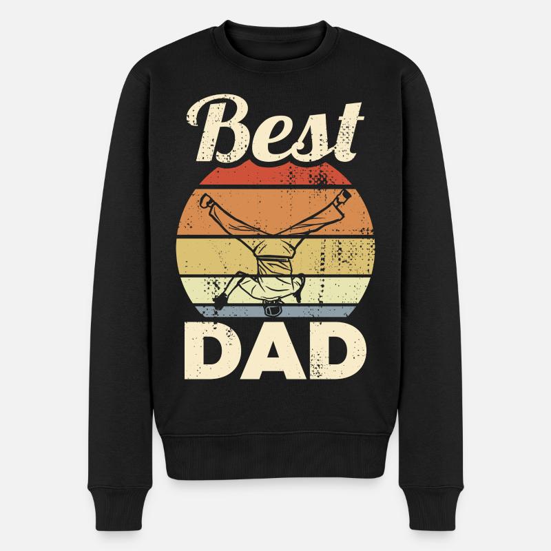 Meilleur papa de breakdance - Pull Premium bio Homme - noir