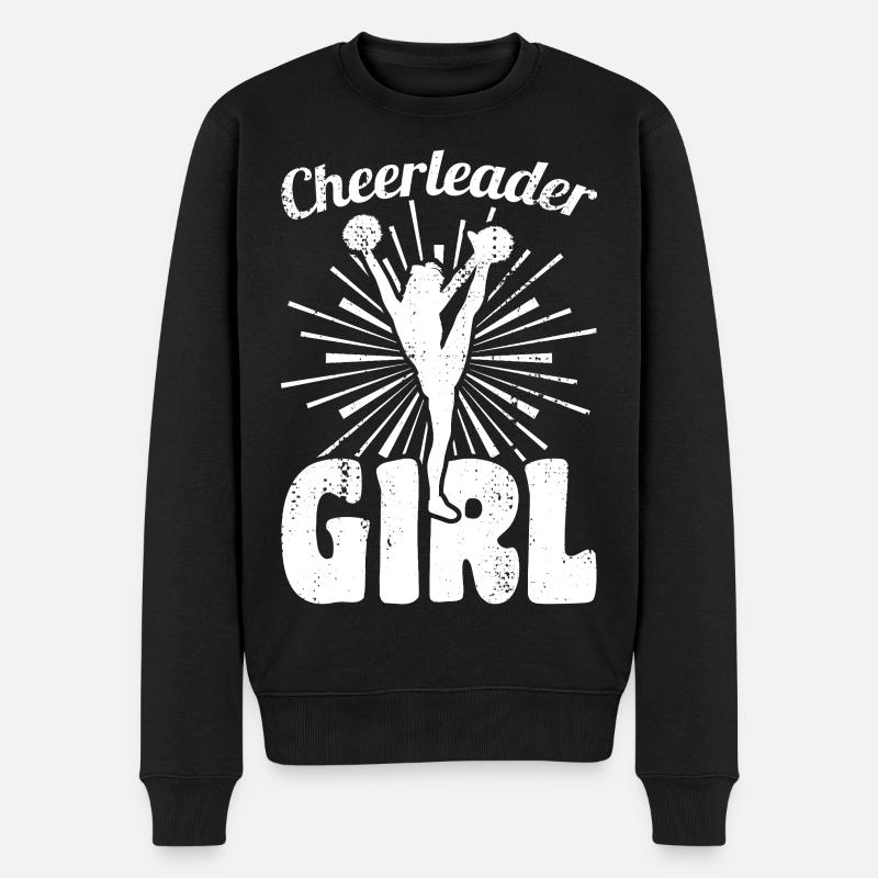 Cheerleader Girl - Männer Premium Bio Pullover - Schwarz