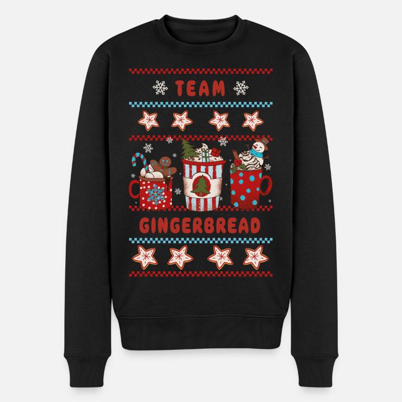 L’équipe Gingerbread - Pull Premium bio Homme - noir