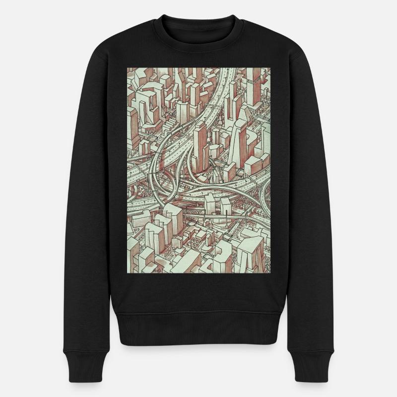 Intersection filaire - Pull Premium bio Homme - noir