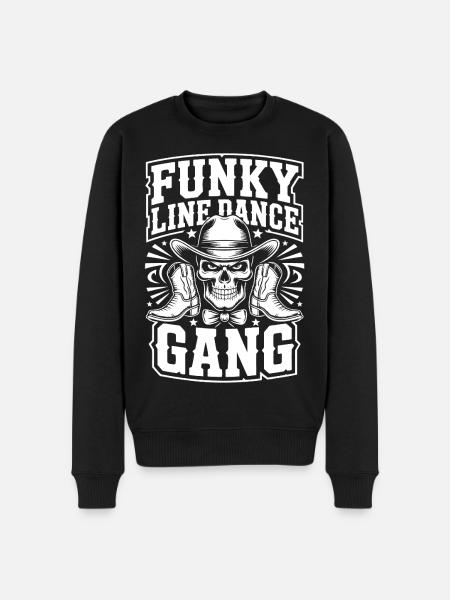 Funky Line-Dance Gang Skull - Men's Premium Organic Jumper - black