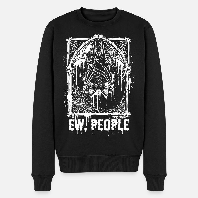 Ew, les gens Bat Gothic - Pull Premium bio Homme - noir