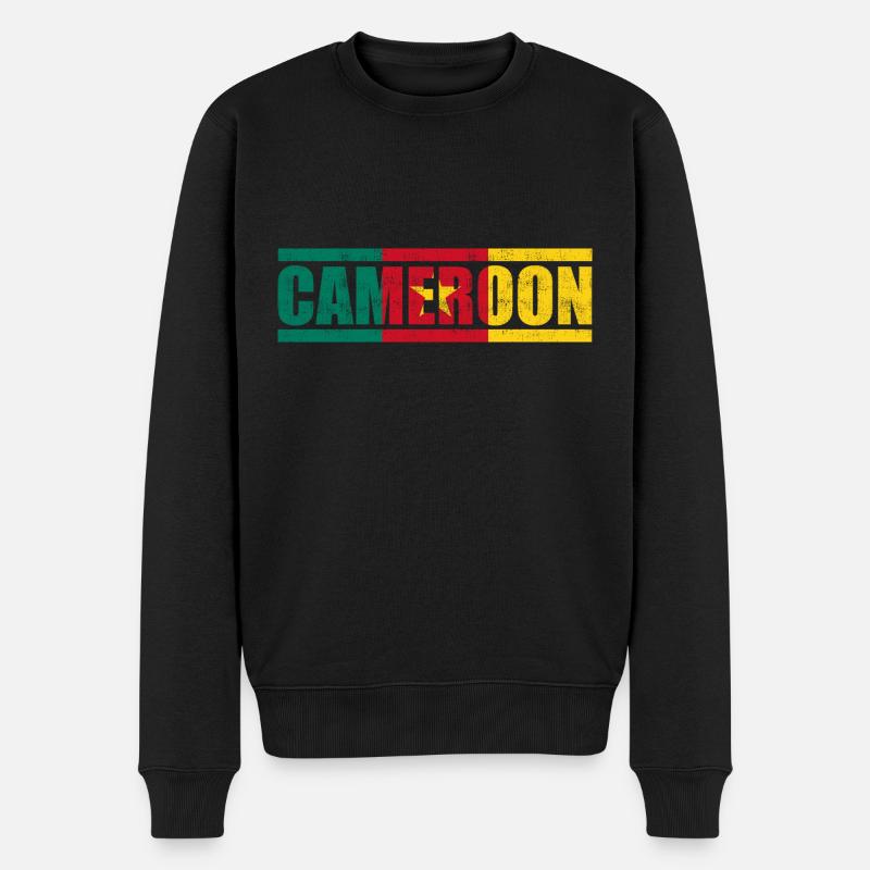 Kamerun - Männer Premium Bio Pullover - Schwarz