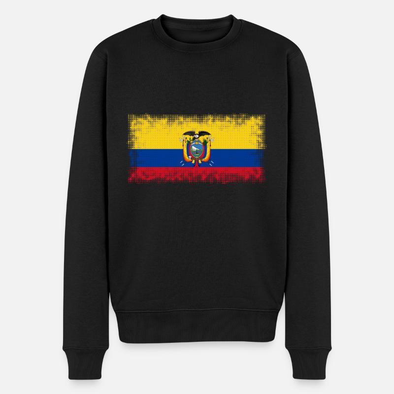 Ecuador - Männer Premium Bio Pullover - Schwarz