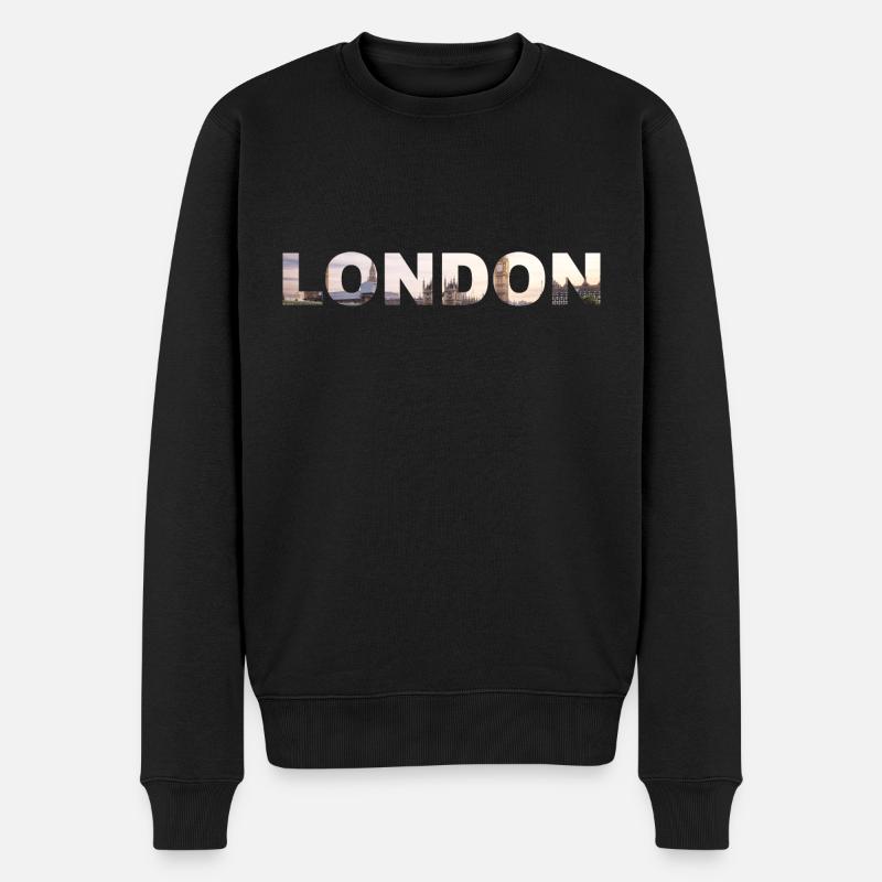 Horizon de la ville de Londres - Pull Premium bio Homme - noir