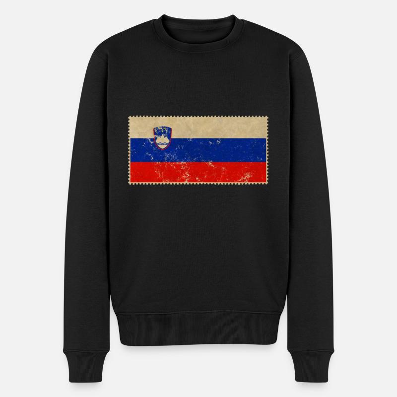Slowenien - Männer Premium Bio Pullover - Schwarz