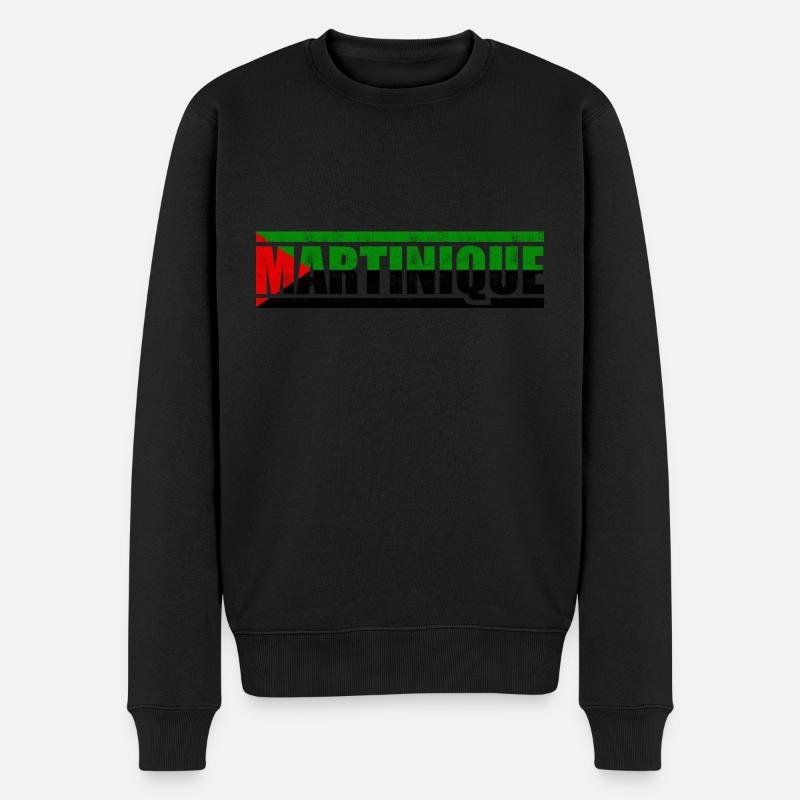 Martinique - Männer Premium Bio Pullover - Schwarz
