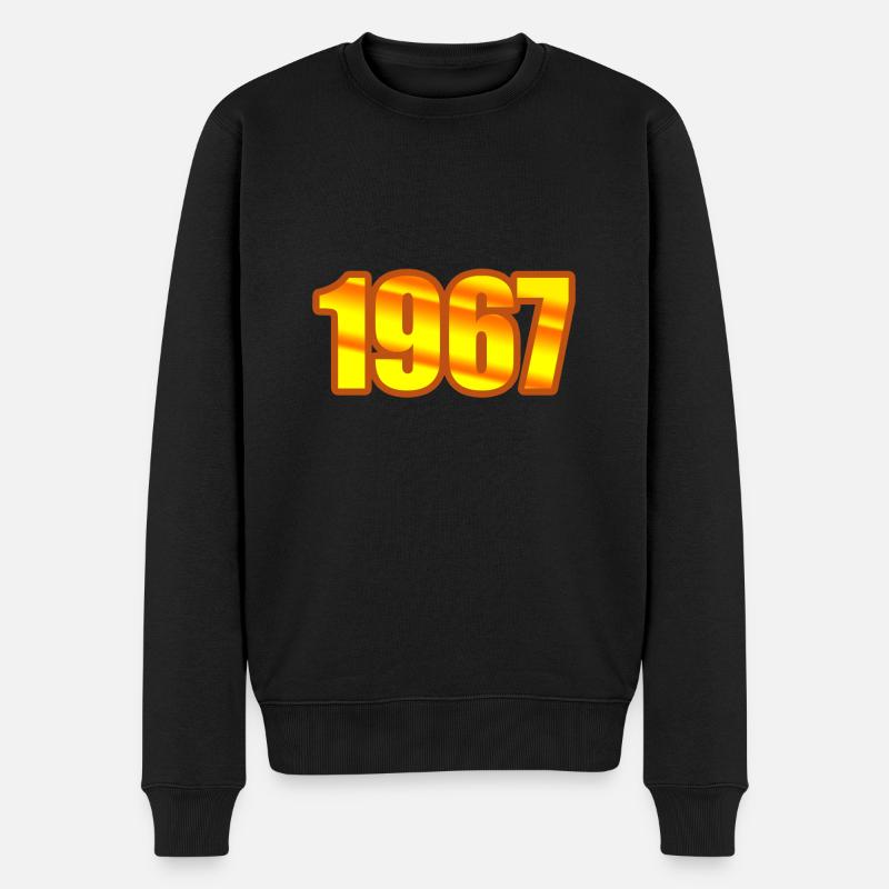 Jahreszahl 1967 - Männer Premium Bio Pullover - Schwarz