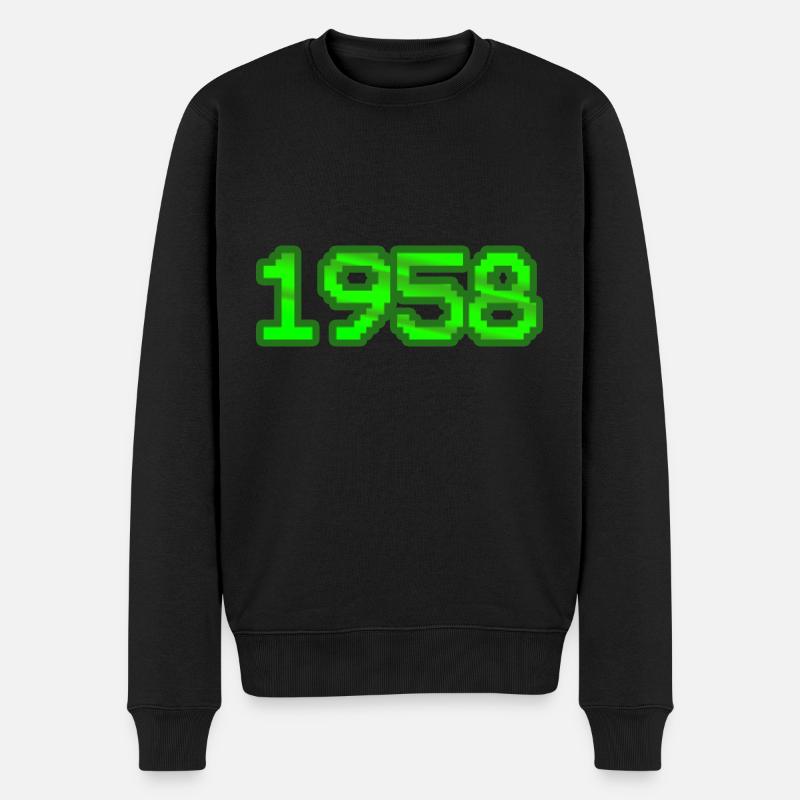 Nerd 1958 - Männer Premium Bio Pullover - Schwarz
