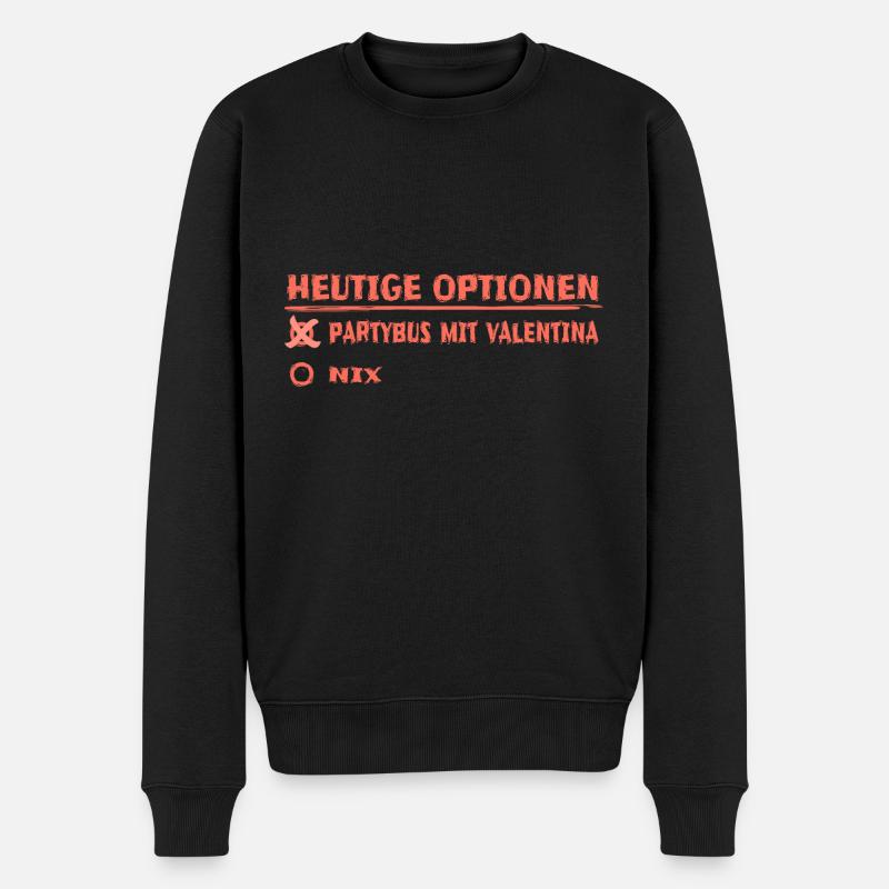 valentina - Männer Premium Bio Pullover - Schwarz
