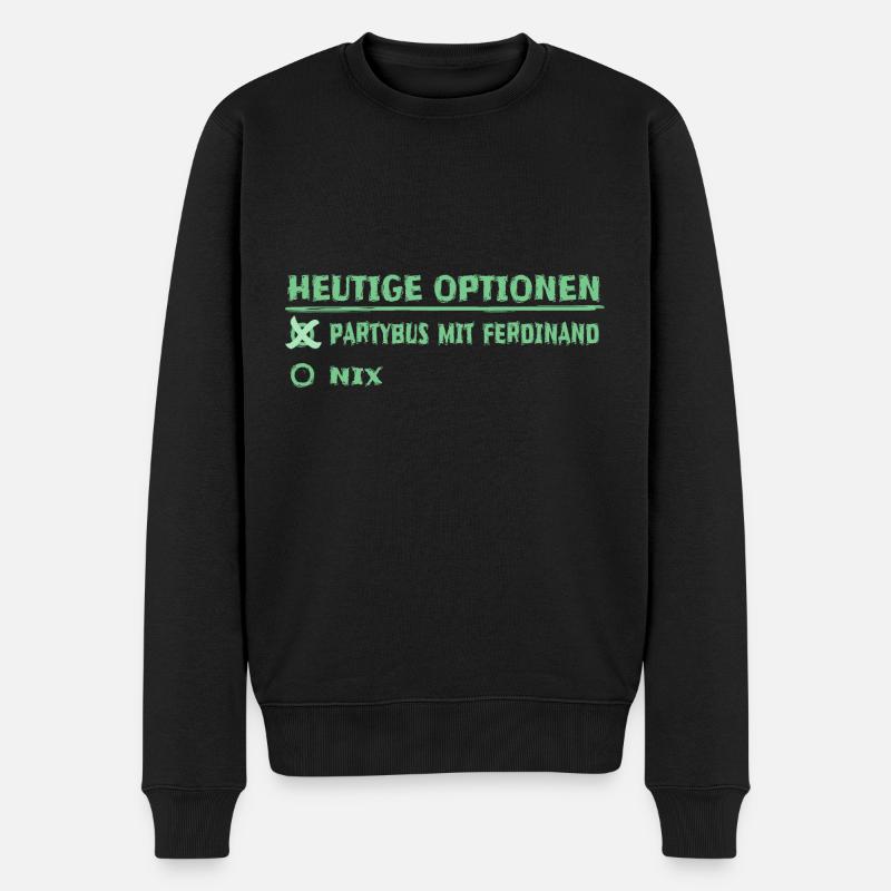 ferdi - Männer Premium Bio Pullover - Schwarz