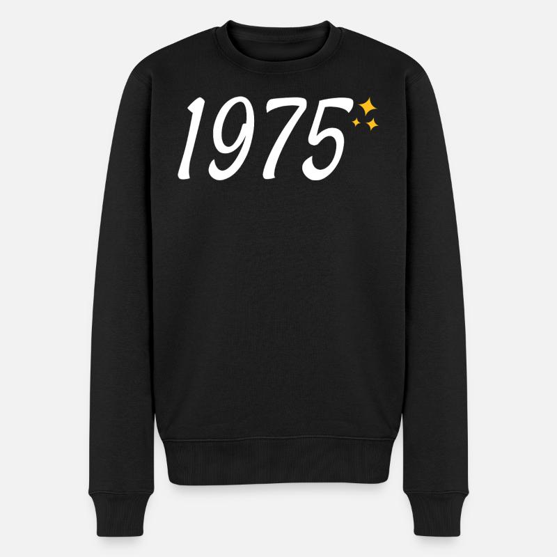 1975 - Männer Premium Bio Pullover - Schwarz