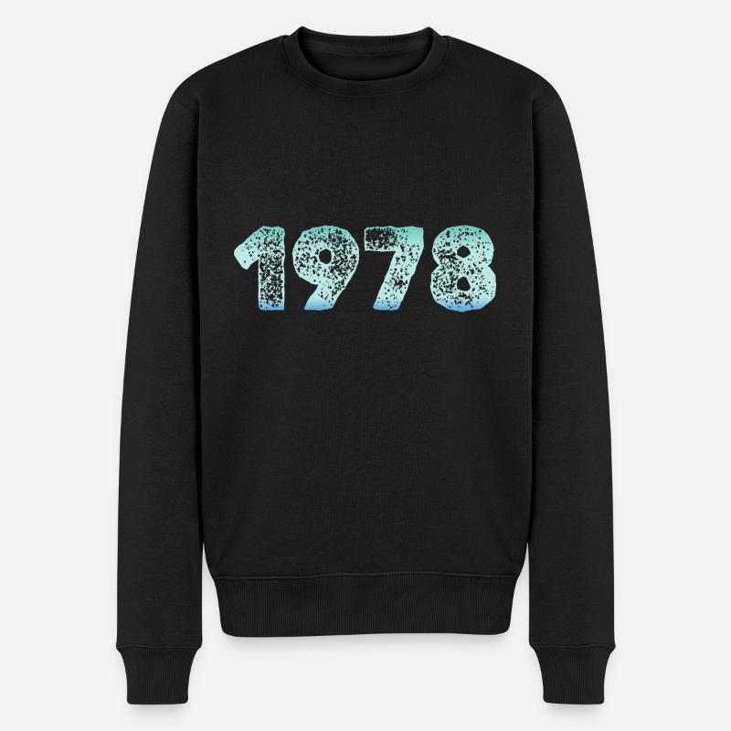 Jahr 1978 - Männer Premium Bio Pullover - Schwarz