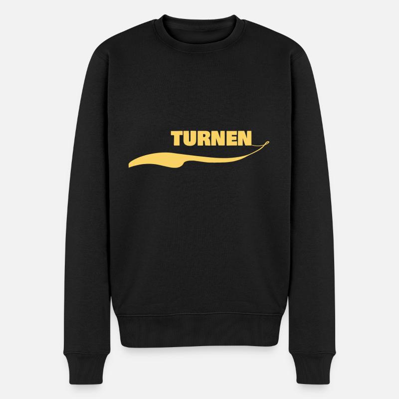 Namensschild Turner - Männer Premium Bio Pullover - Schwarz