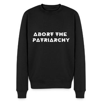 Das Patriarchat abschaffen - Männer Premium Bio Pullover - Schwarz - Vorne - Nico (187cm)