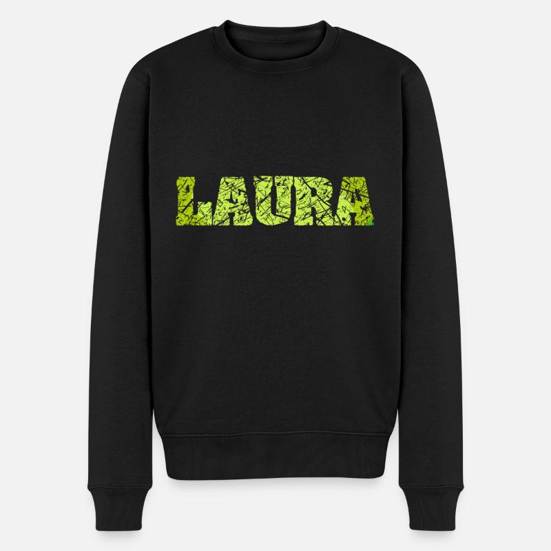 prénom Laura - Pull Premium bio Homme - noir