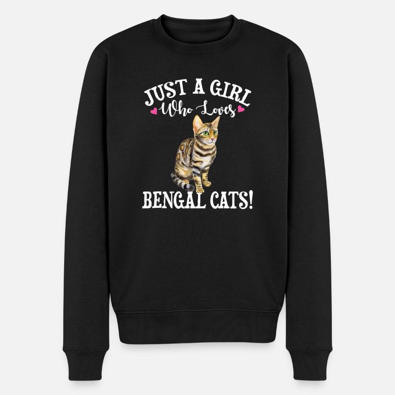 Chats du Bengale - Pull Premium bio Homme - noir